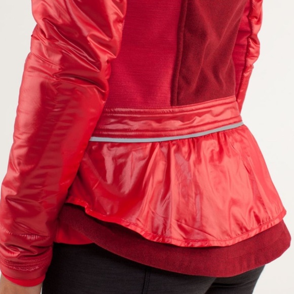 Lululemon Pedal Power Jacket Currant Red W4949S Luon Rare Women's Large L 10 - Picture 4 of 15